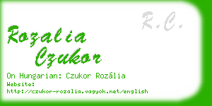 rozalia czukor business card