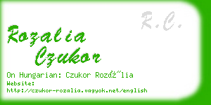 rozalia czukor business card